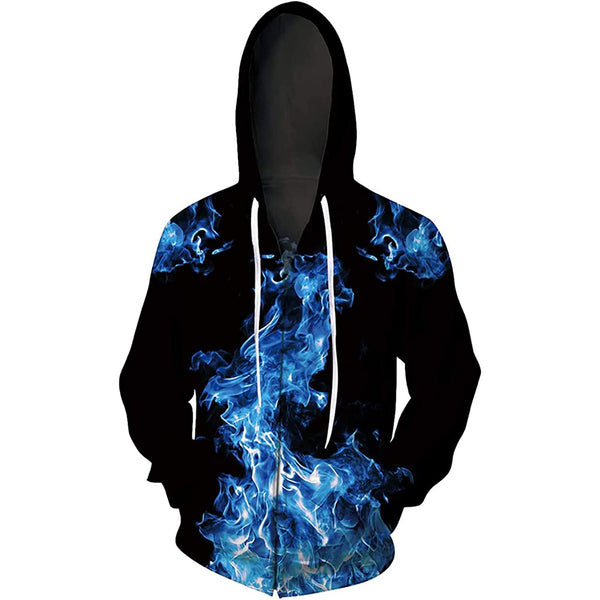 Blue best sale fire hoodie