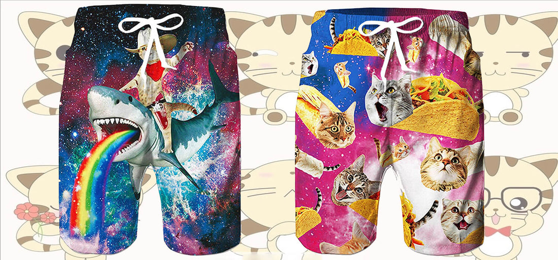 2024 Best Funny Cat Swimming Trunks for Men