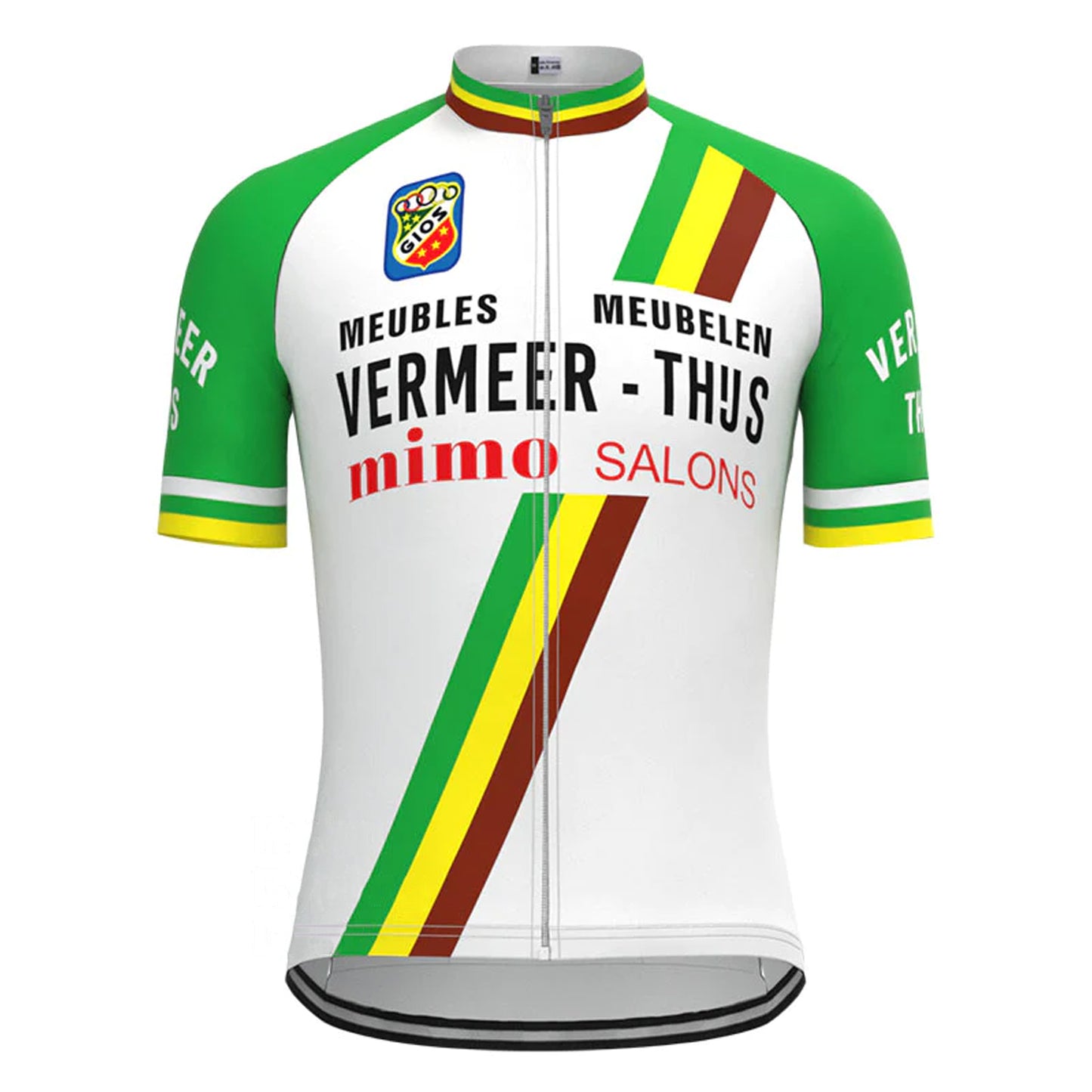 Vermeer Thijs Stripe Vintage Korte Mouw Fietsshirt Matching Set