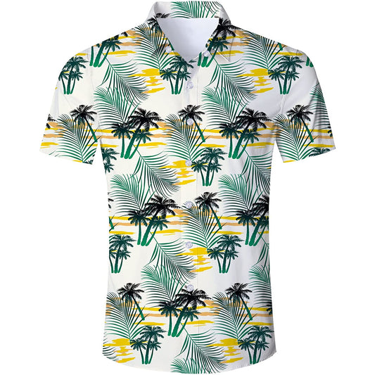 Palmboomblad Nieuwigheid Hawaiiaans Shirt