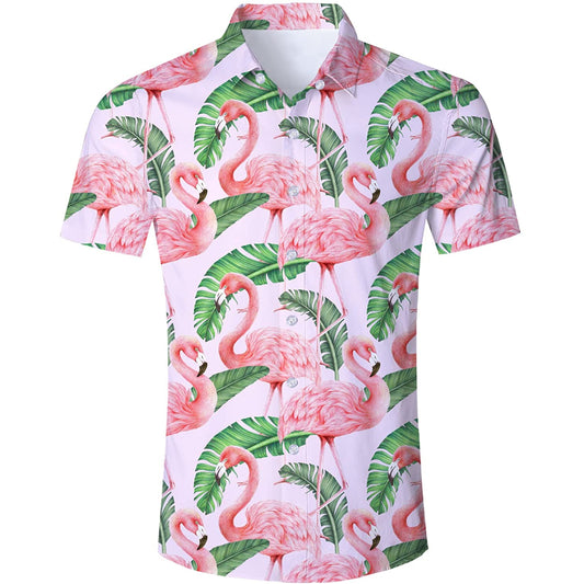 Bananenblad Flamingo's Grappig Hawaiiaans Shirt