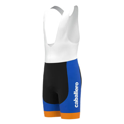 Caballero Blaue Retro-Radsport-Trägershorts