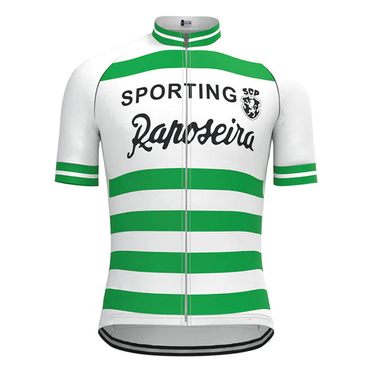 Sporting–Raposeira Groen Korte Mouw Vintage Wielershirt Top