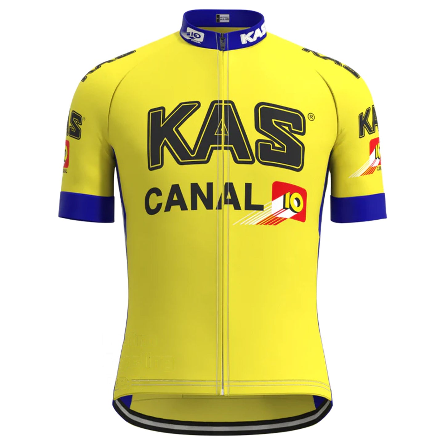 Kas Geel Vintage Korte Mouw Fietsshirt Bijpassende Sets