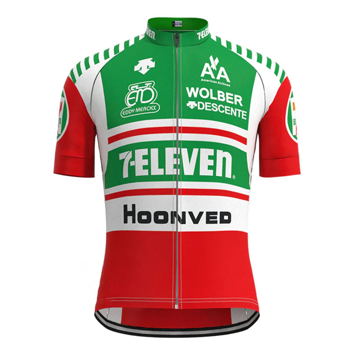 Hoonved 7-Eleven Vintage Korte Mouw Fietsshirt Bijpassende Set