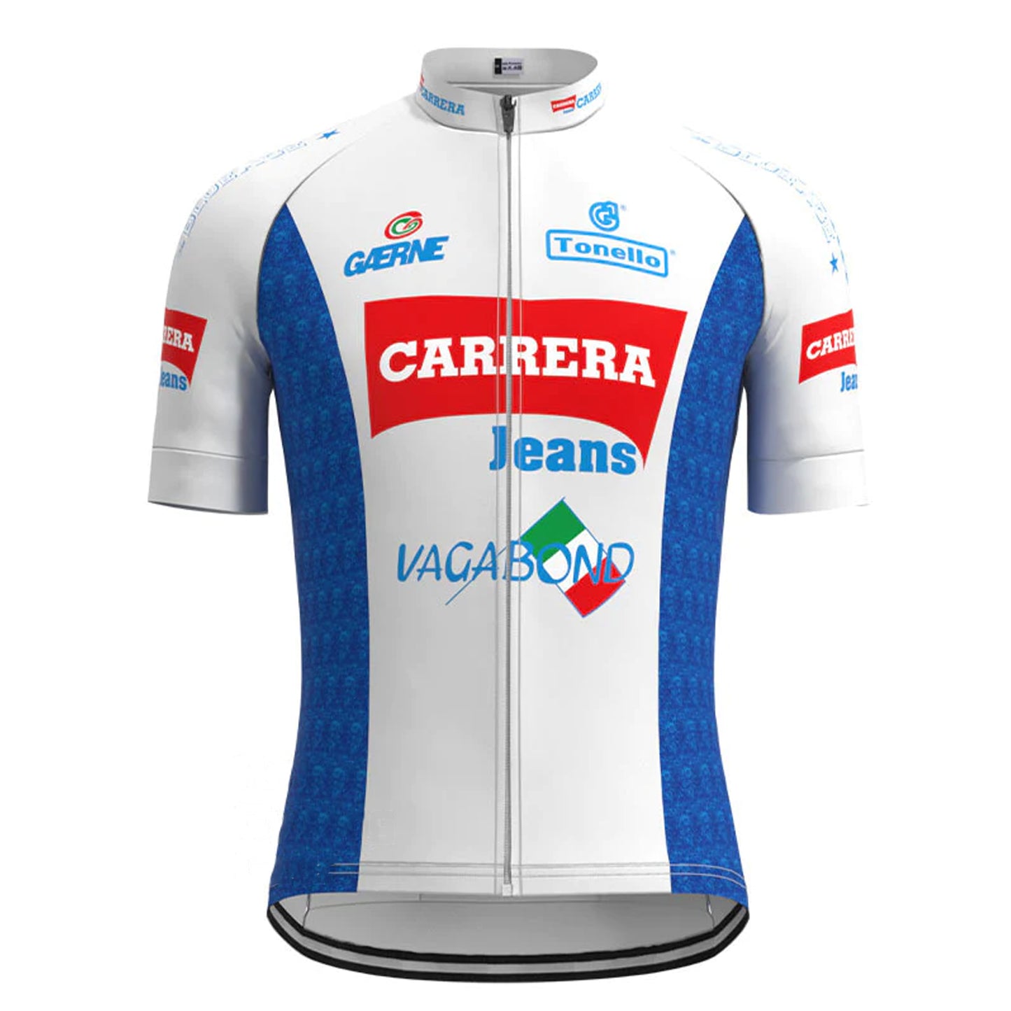 CARRERA Wit Vintage Korte Mouw Fietsshirt Bijpassende Set