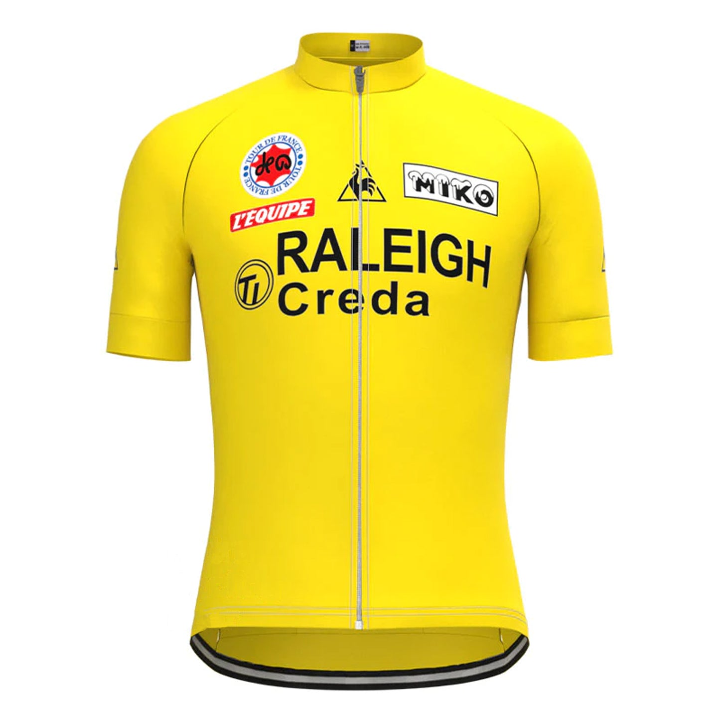 TI RALEIGH Geel Korte Mouw Vintage Fietsshirt Top