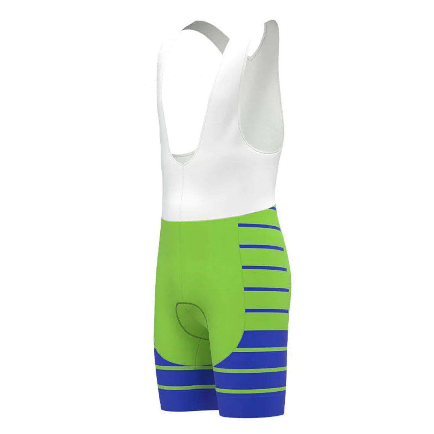 La Redoute groene retro fietsbroek met bretels