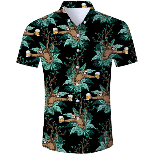 Bierluiaard Grappig Hawaiiaans Shirt