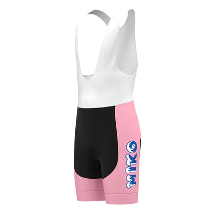 Miko Mercier Roze Vintage Korte Mouw Fietsshirt Bijpassende Set