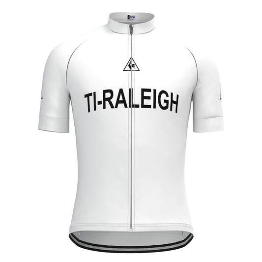 TI Raleigh Wit Korte Mouw Vintage Fietsshirt Top