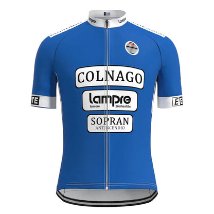 Colnago Lampre Retro Korte Mouw Fietsshirt Bijpassende Sets