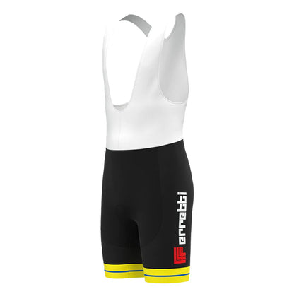 FERretti Schwarze Retro-Radsport-Trägershorts