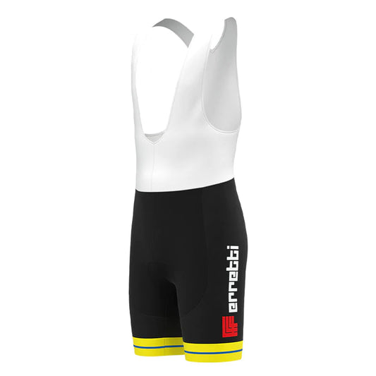 FERretti Schwarze Retro-Radsport-Trägershorts