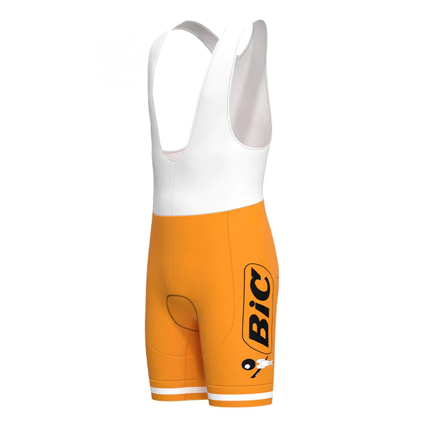 BIC Orange Vintage Short Sleeve Cycling Jersey Matching Set