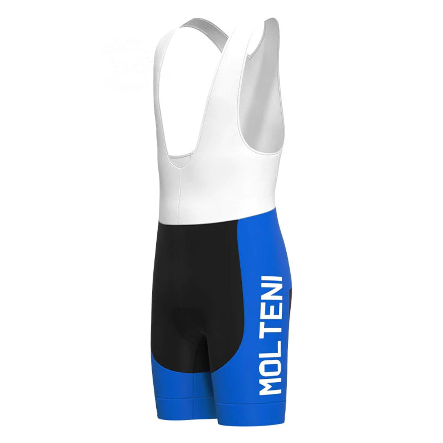 Molteni Bruin Blauw Vintage Korte Mouw Fietsshirt Bijpassende Set