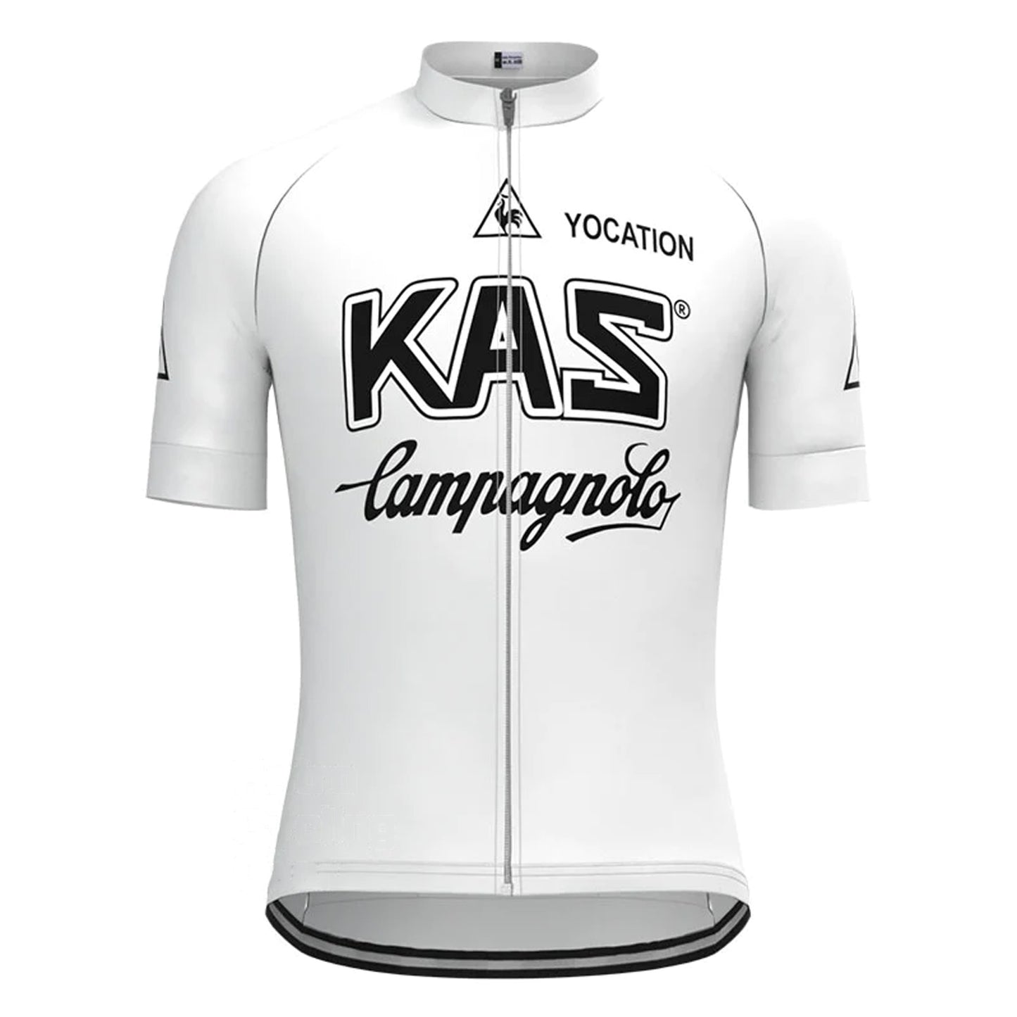 KAS Wit Vintage Korte Mouw Fietsshirt Bijpassende Set