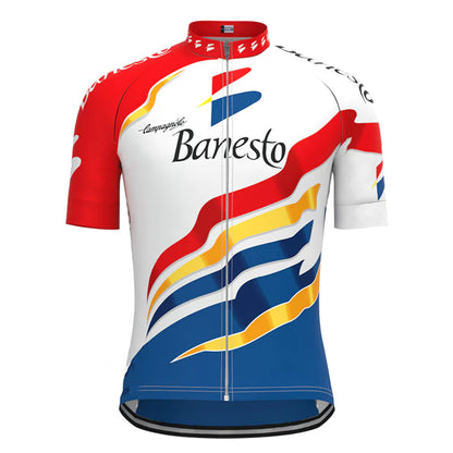 Banesto Buntes Vintage Kurzarm-Radtrikot-Set