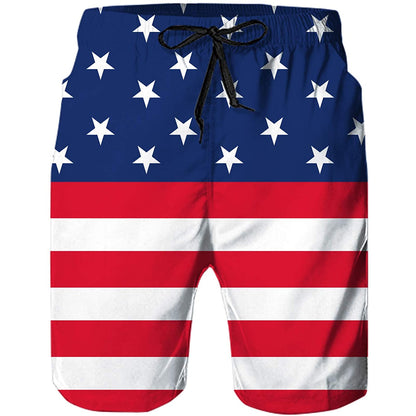 Lustige Badehose mit amerikanischer Flagge