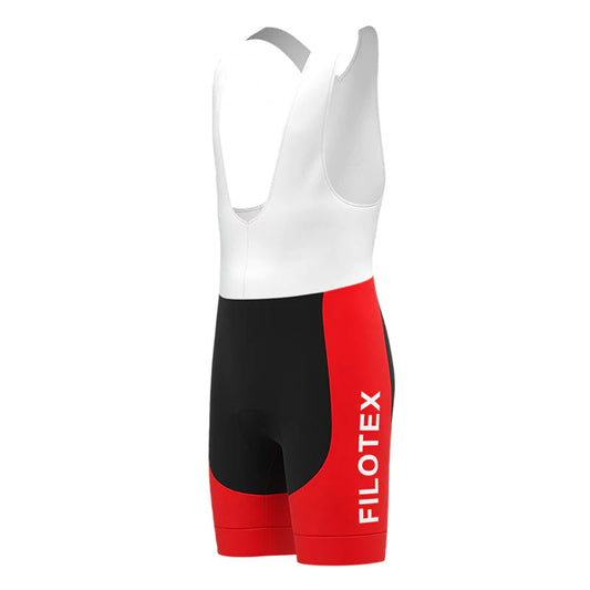 Filotex Rote Retro-Radsport-Trägershorts