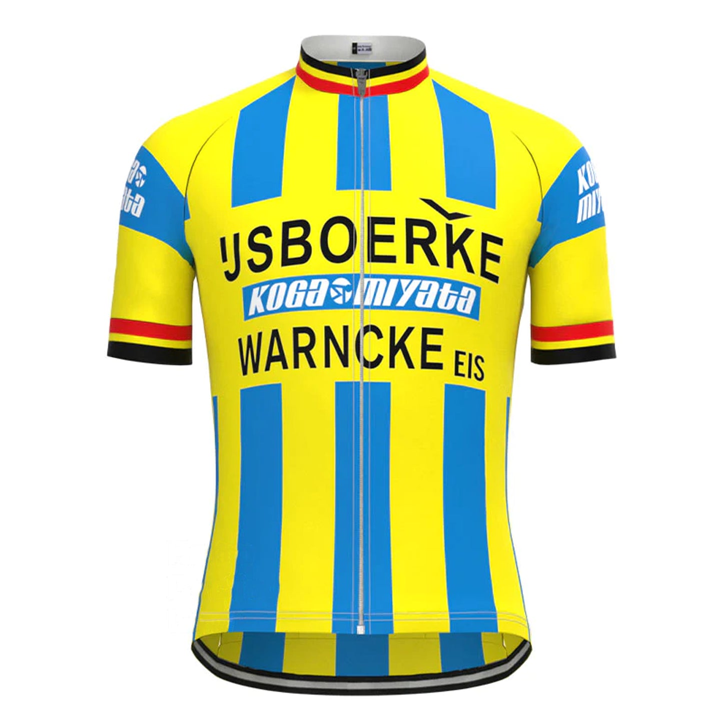 IJsboerke Geel Korte Mouw Vintage Wielershirt Top