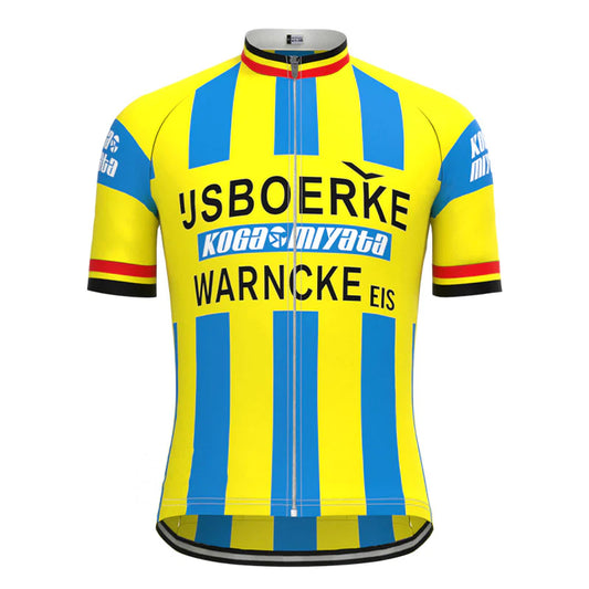 IJsboerke Geel Korte Mouw Vintage Wielershirt Top