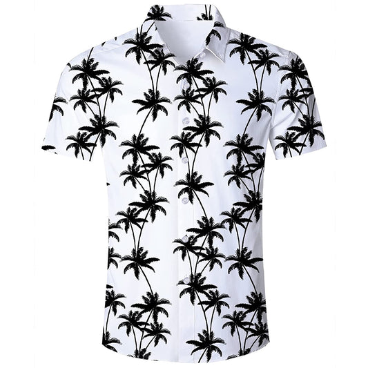 Palmboom Wit Grappig Hawaiiaans Shirt