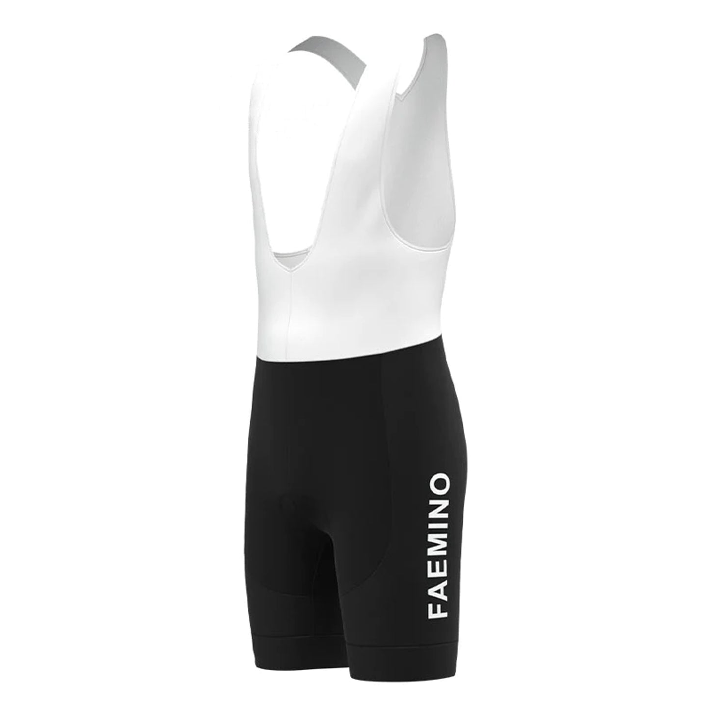 Faemino Schwarze Retro-Radsport-Trägershorts