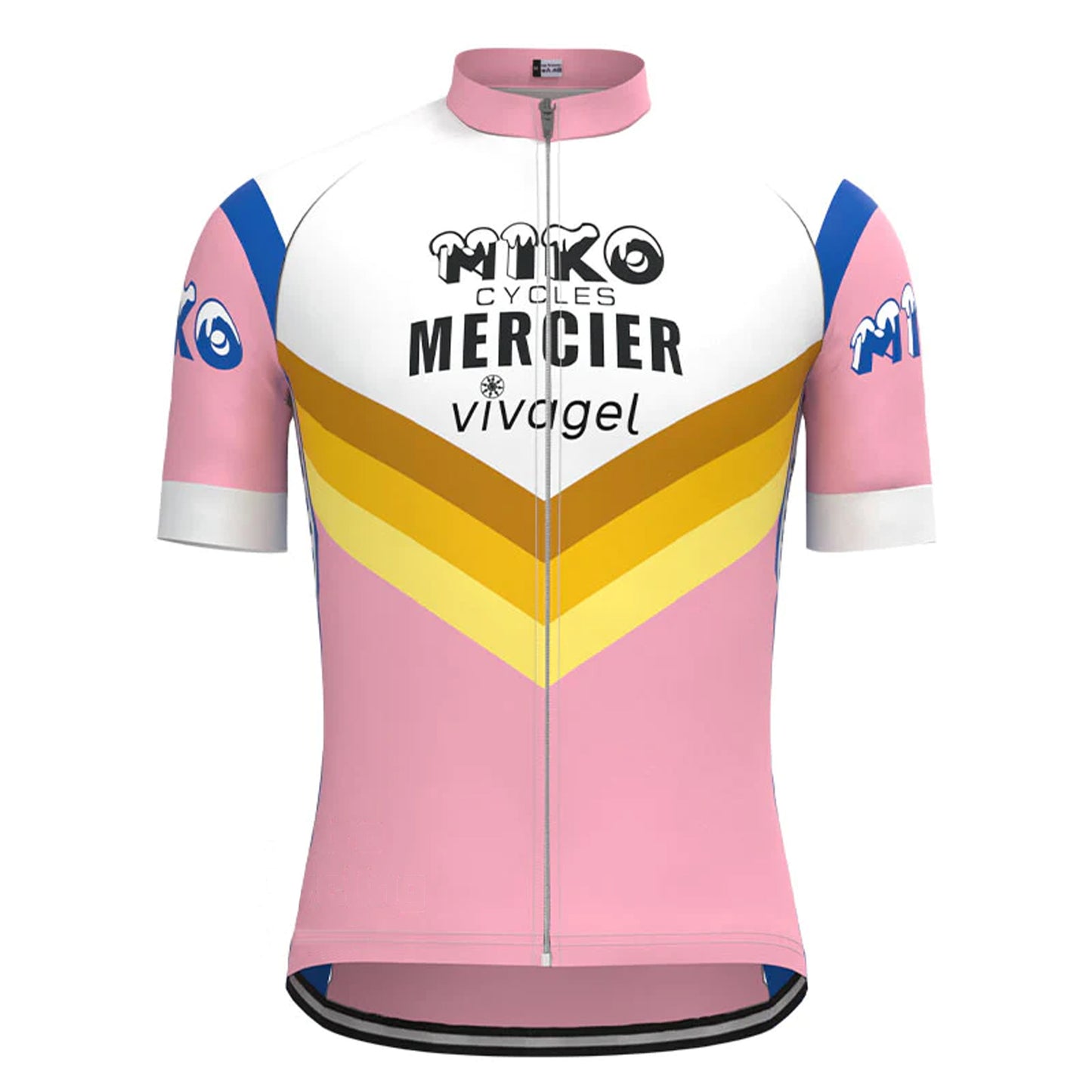 Miko Mercier Roze Vintage Korte Mouw Fietsshirt Bijpassende Set