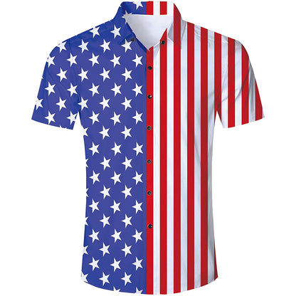 Amerikaanse vlag grappig Hawaiiaans shirt