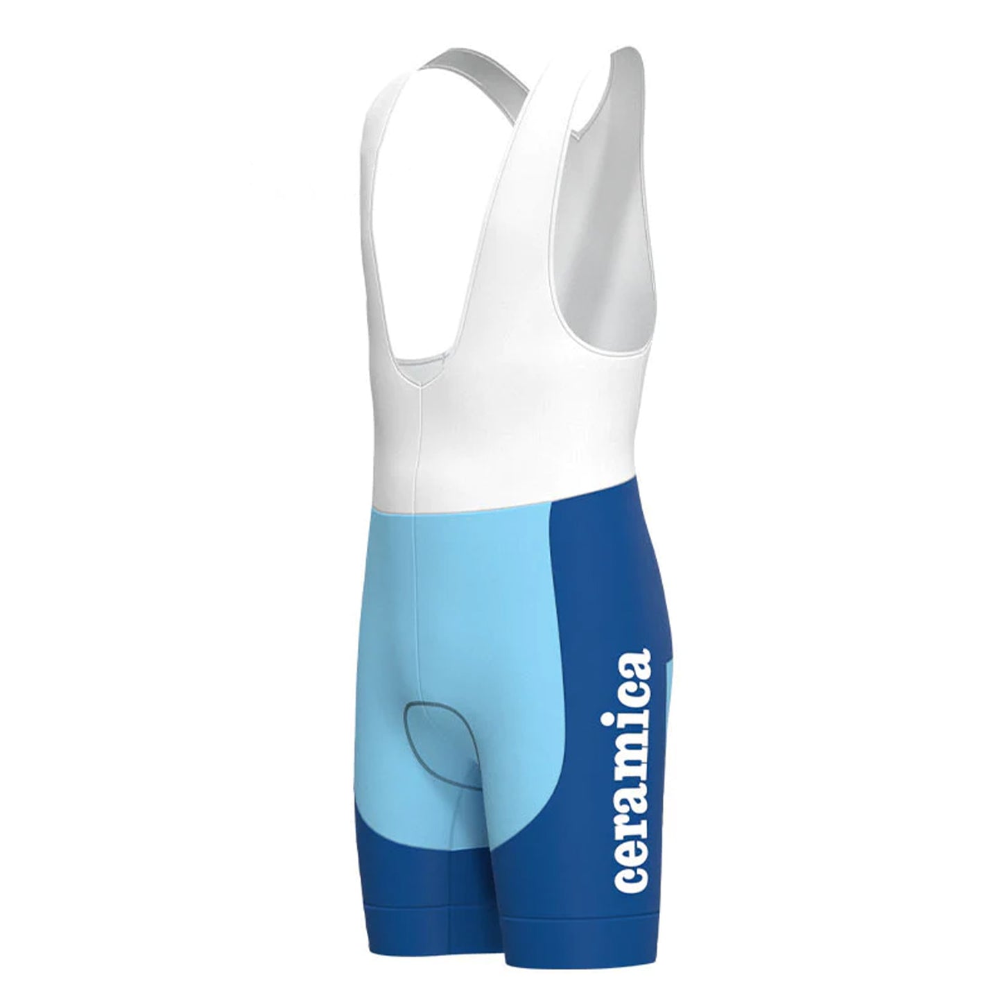 Jollj Ceramica Blau Retro Kurzarm-Radtrikot Passende Sets