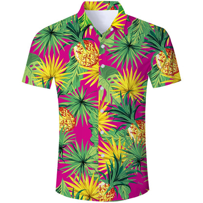 Blad Ananas Grappig Hawaiiaans Shirt