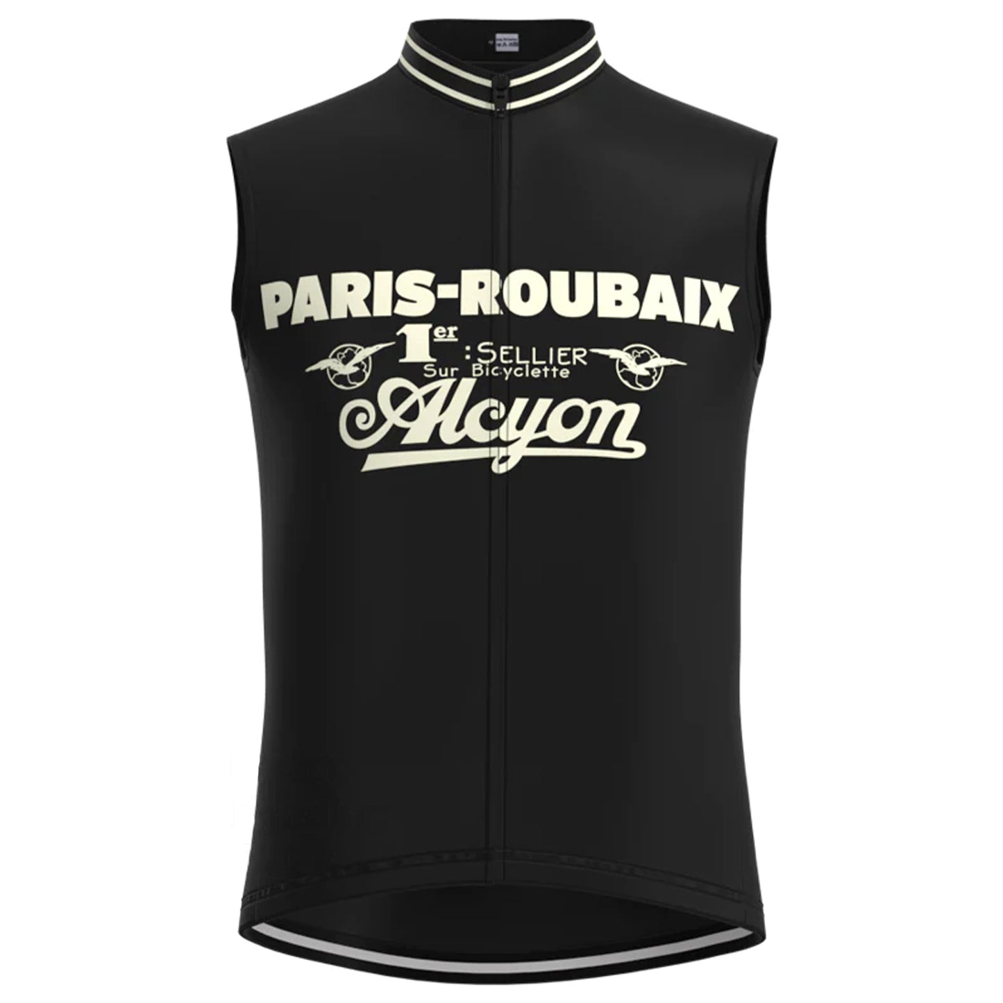 Paris Roubaix Schwarze Retro MTB-Fahrradweste