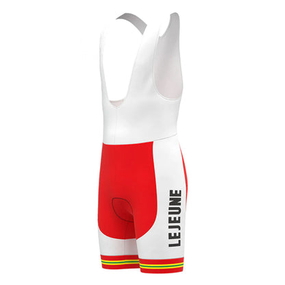 Lejeune BP Rote Vintage-Radsport-Trägershorts