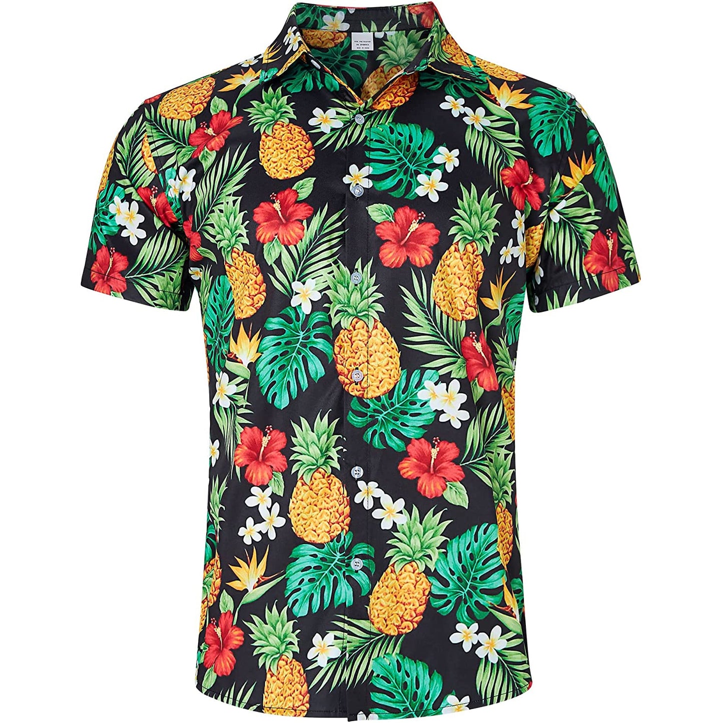 Lustiges Hawaiihemd mit Ananas-Blumenmuster