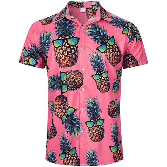 Zonnebril Ananas Roze Grappig Hawaiiaans Shirt