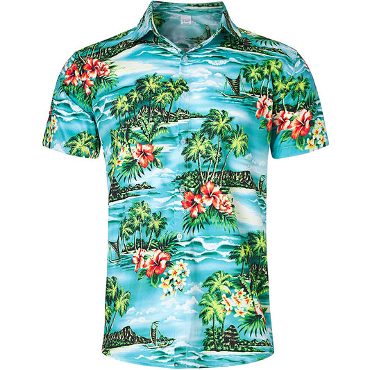 Hawaii Island Tree Groen Grappig Hawaiiaans Shirt