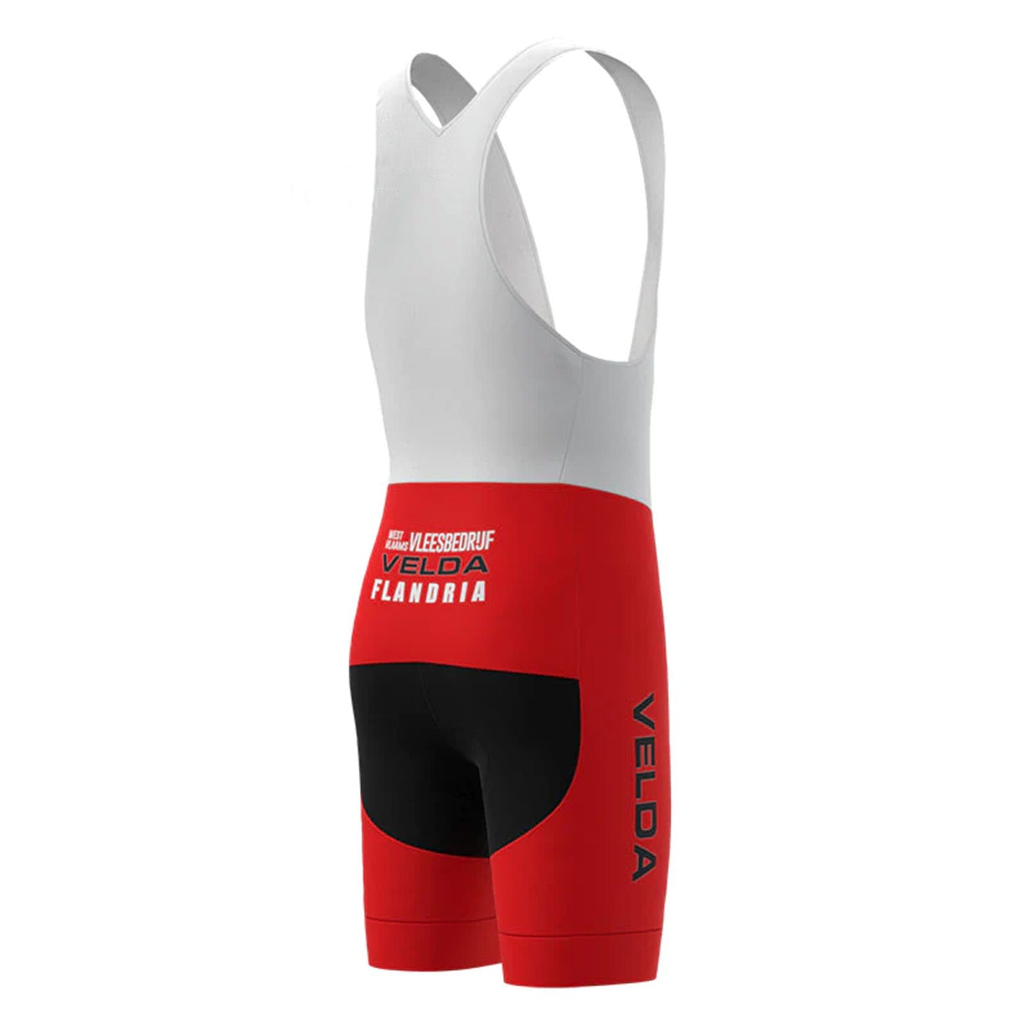 Velda Flandria Red Retro Cycling Bib Shorts