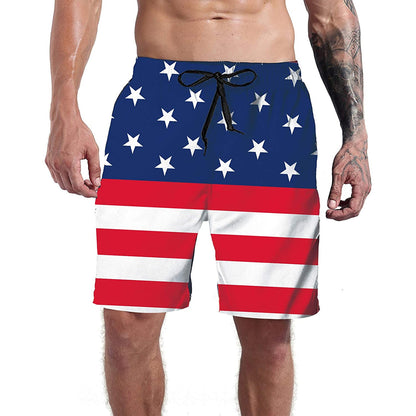 Lustige Badehose mit amerikanischer Flagge