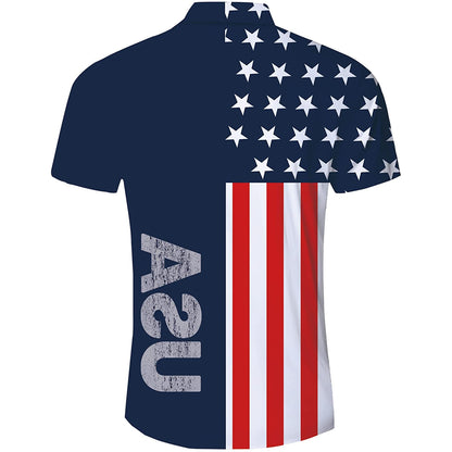 USA Amerikaanse vlag grappig Hawaiiaans shirt