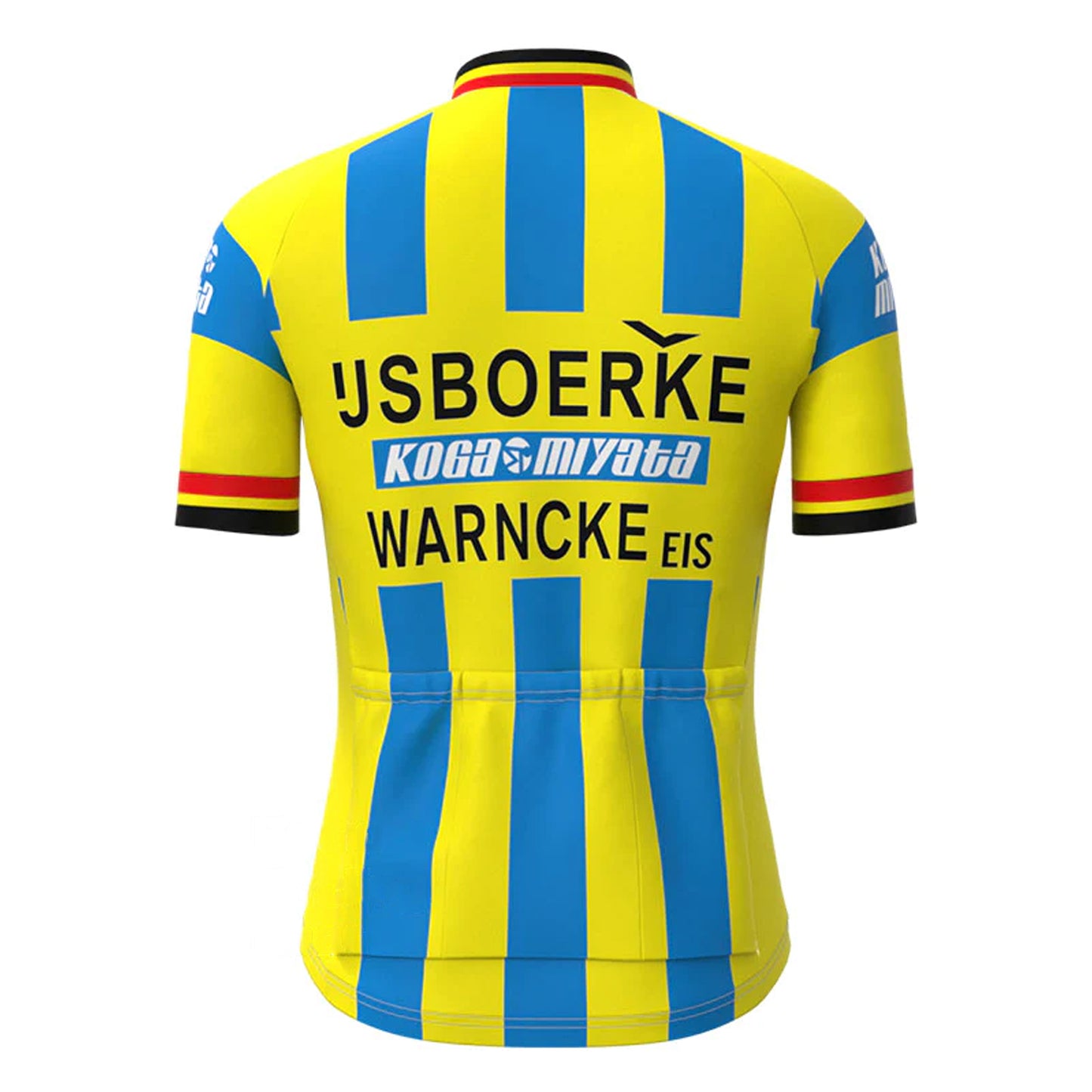 IJsboerke Geel Korte Mouw Vintage Wielershirt Top