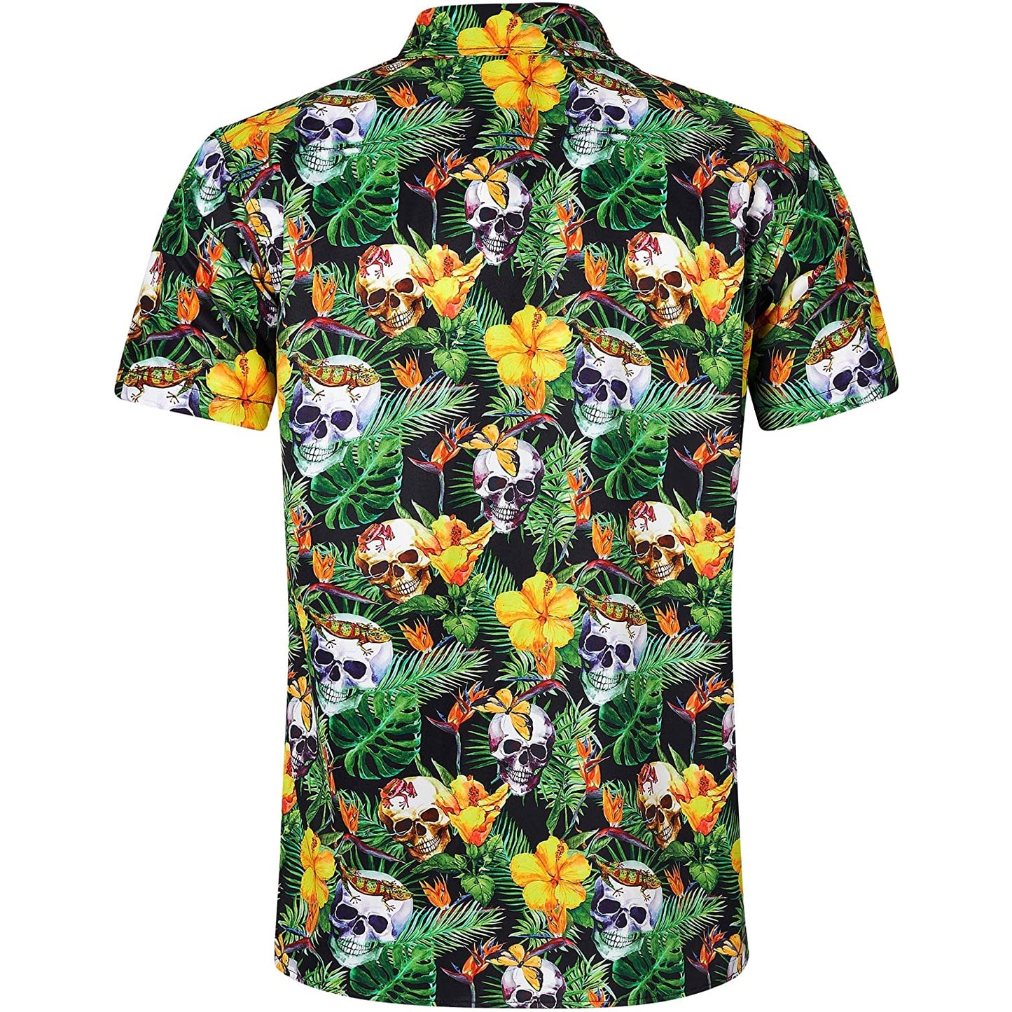 Dschungel Blumen Totenkopf Lustiges Hawaiihemd