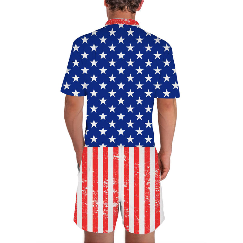 American Flag Tuxedo Funny Male Romper