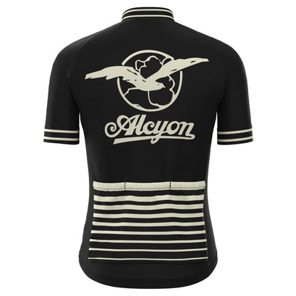 Paris Roubaix Schwarzes Vintage Kurzarm-Radtrikot-Set