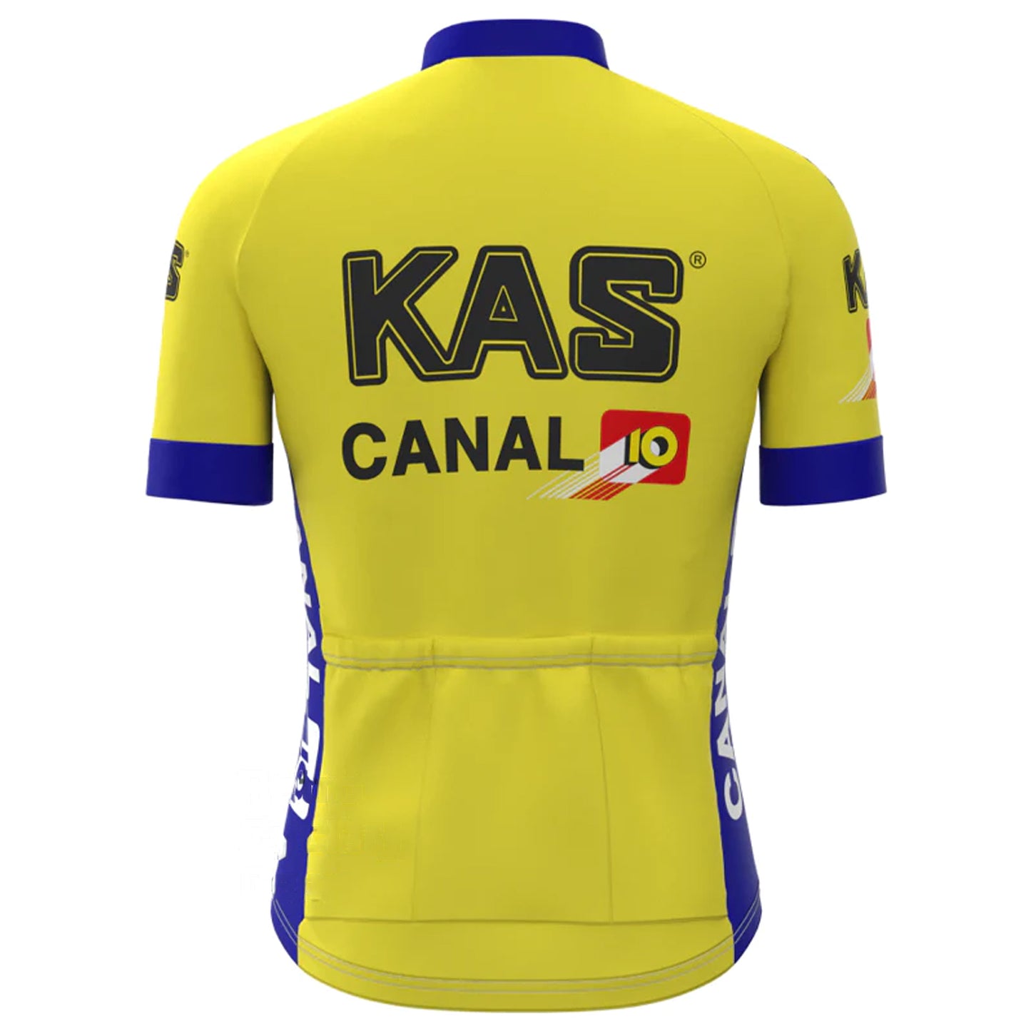 Kas Geel Vintage Korte Mouw Fietsshirt Bijpassende Sets