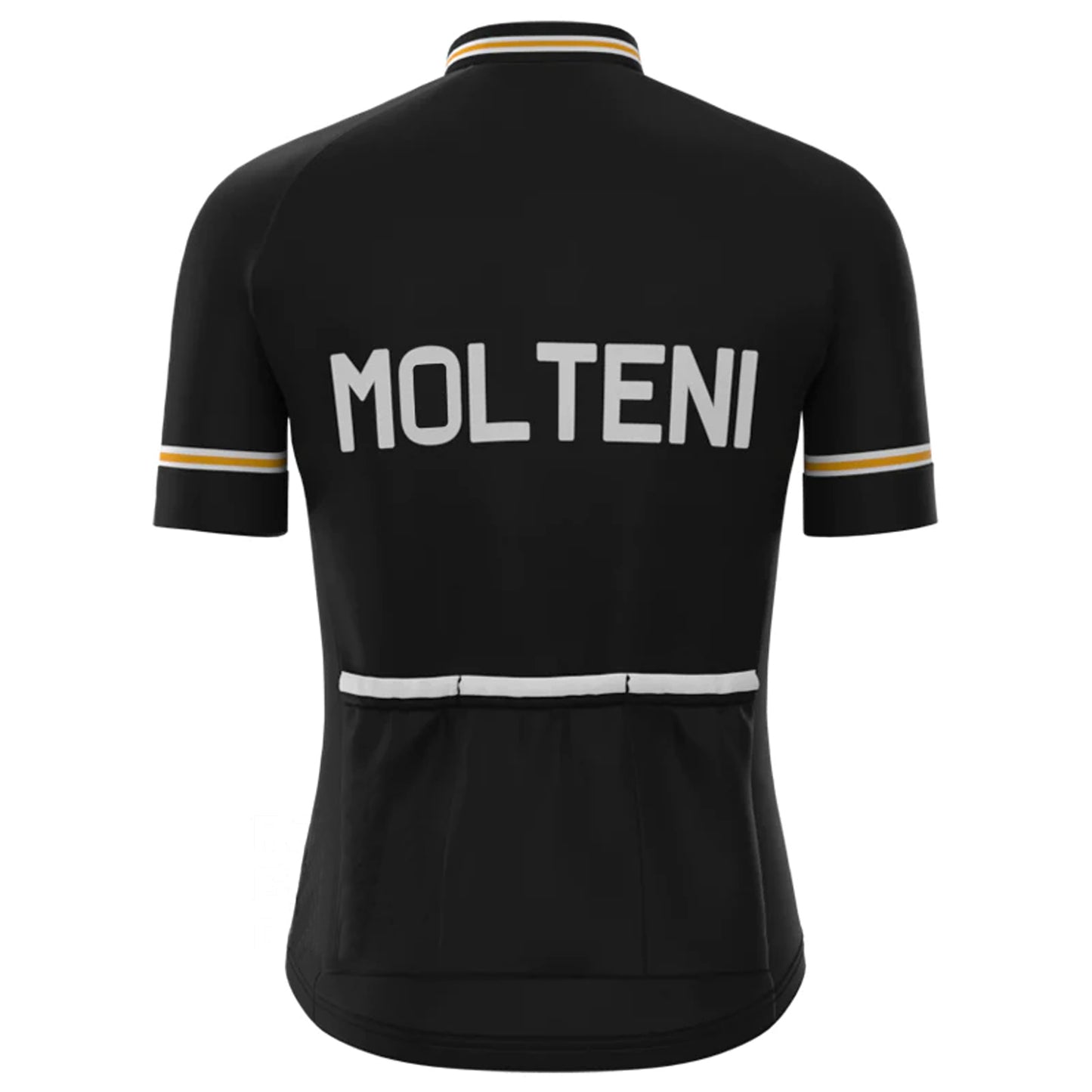 MOLTENI Zwart Vintage Korte Mouw Fietsshirt Bijpassende Set