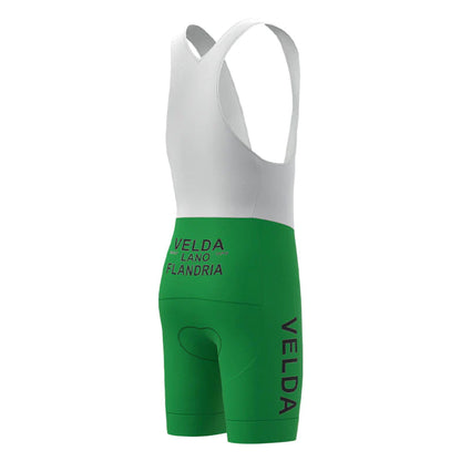 Flandria Velda Lano Grüne Retro-Radsport-Trägershorts