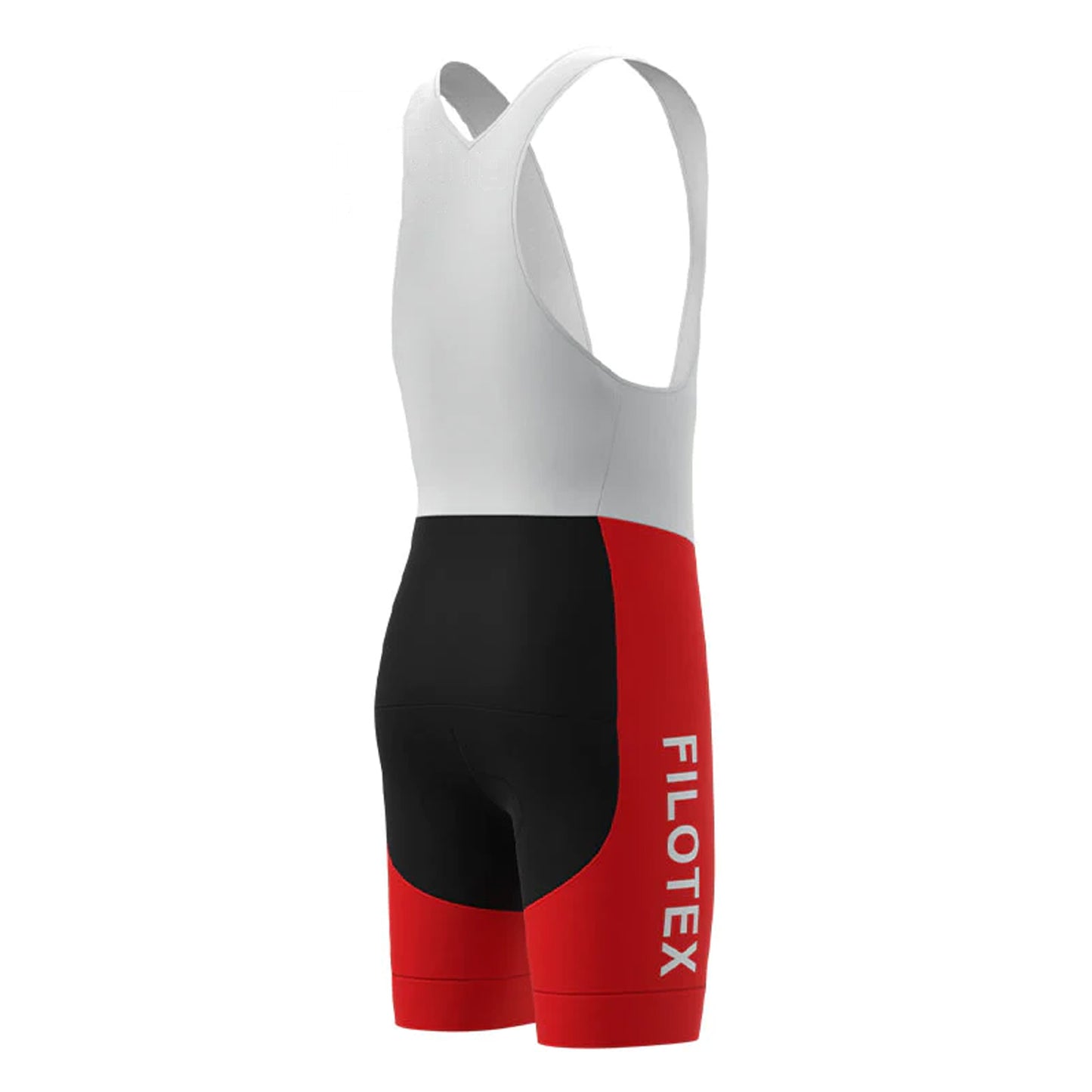 Filotex Rote Retro-Radsport-Trägershorts