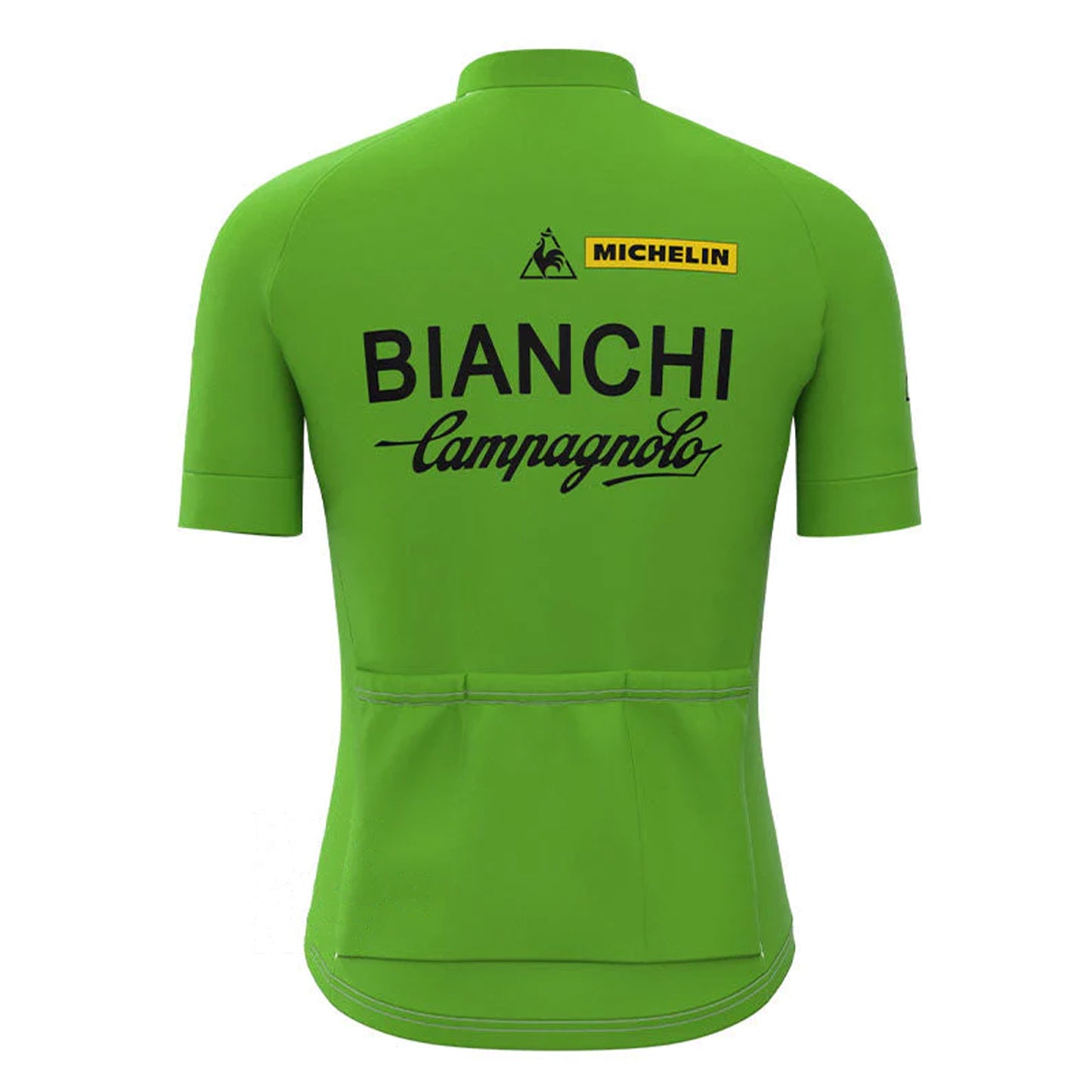 Bianchi Green Vintage Korte Mouw Fietsshirt Bijpassende Set