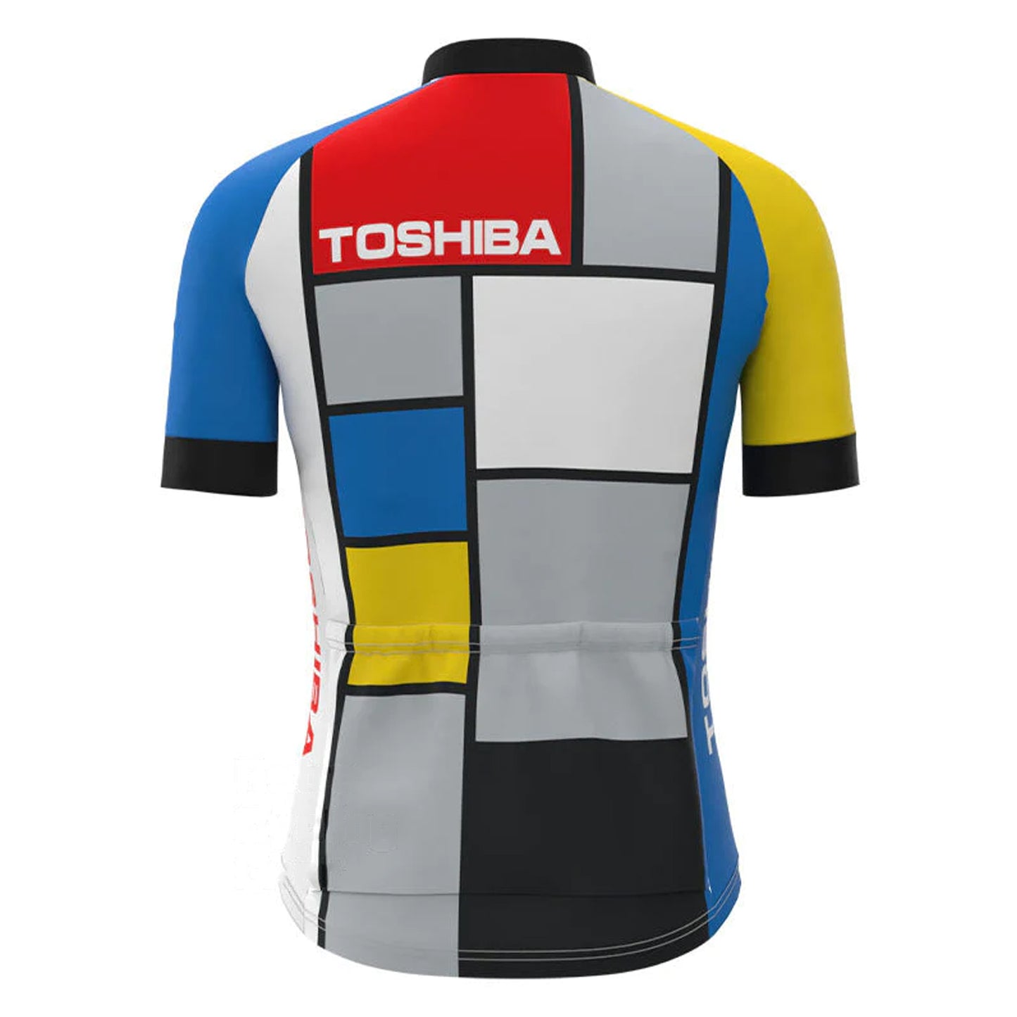 Toshiba Vintage Korte Mouw Fietsshirt Bijpassende Set